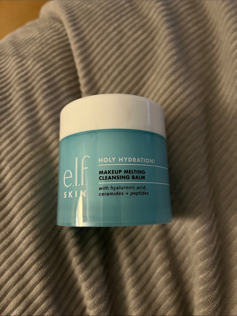 e.l.f. Holy Hydration! Makeup Melting Cleansing Balm — aqua and white